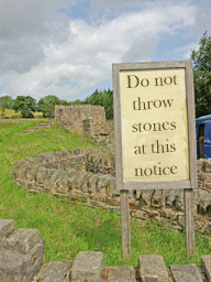 Do not throw stones at this notice
